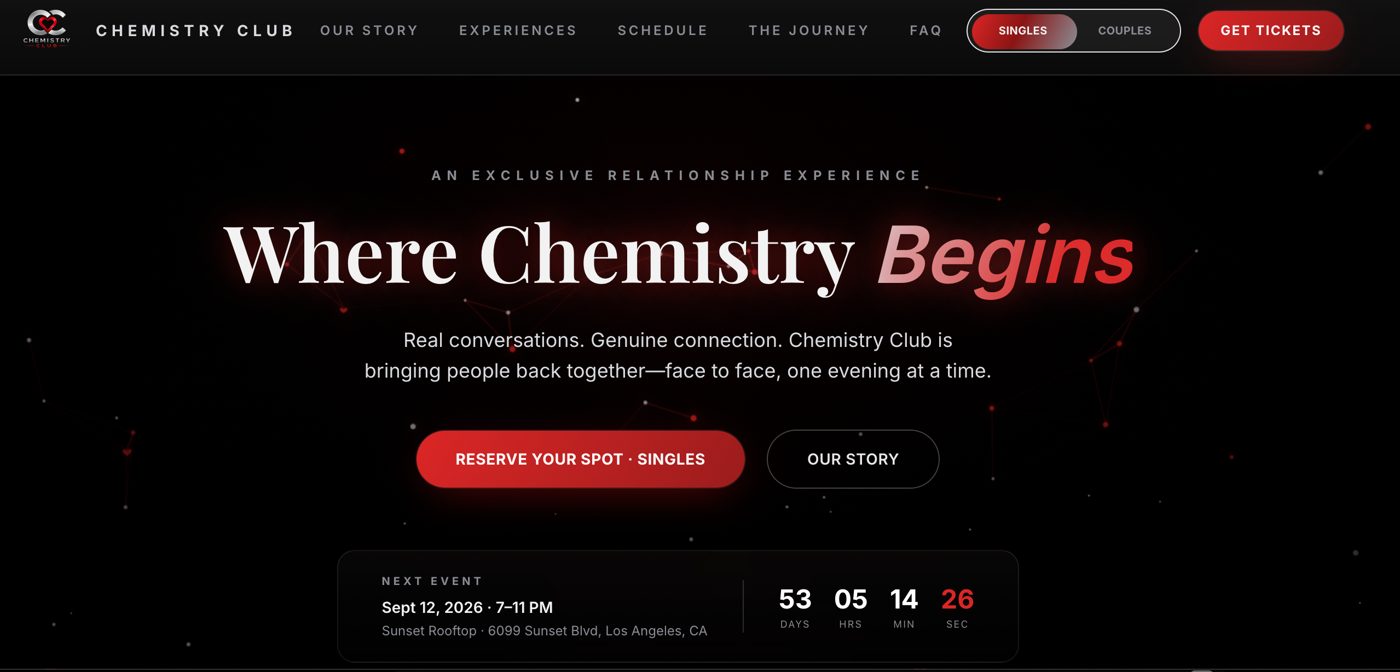 Chemistry Club website built by Galaxy Gleam Media